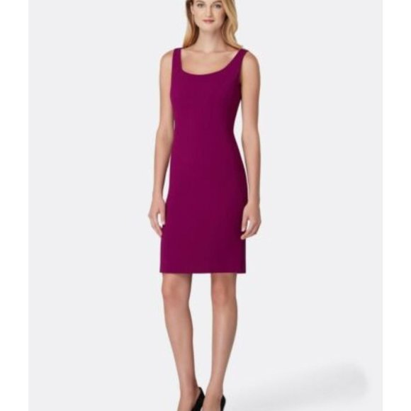 Tahari Arthur S. Levine Womens 2 Pc Magenta Suit Dress Size 18 - Picture 3 of 16